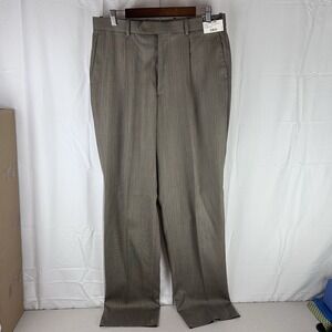 Men's Dress Pants in Olive Gray - Classic Pleated Trousers
